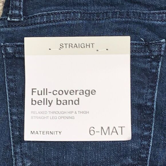 Sonoma Womens‎ Size 6 Maternity Denim Jeans Blue Dark Wash Straight Leg NWT - Picture 8 of 8